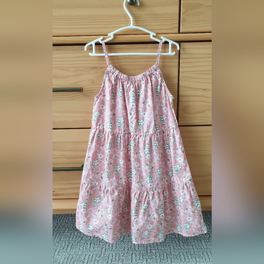Summer Floral Pink Kids Dress Girl Size 4T